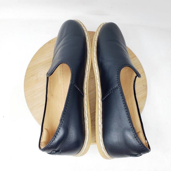 Charix Shoes Womens 37 Black Leather Slip On Loafer Comfort Classic - Picture 11 of 14